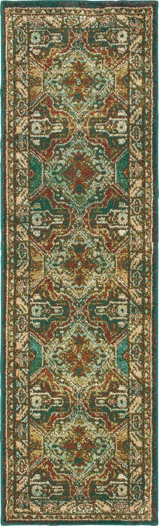 Oriental Weavers Dawson 8527A Teal/Brown Area Rug 2'3'' X 7'6'' Runner