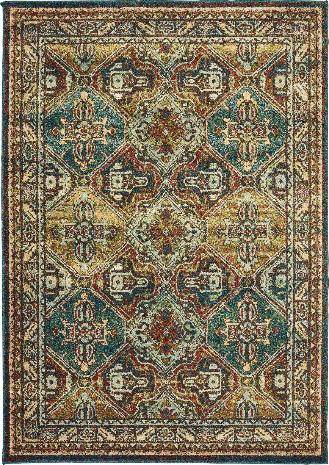 Oriental Weavers Dawson 8527A Teal/Brown Area Rug – Incredible