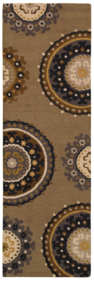 Oriental Weavers Eden 87105 Taupe/Blue Area Rug 2' 6 X  8' 0