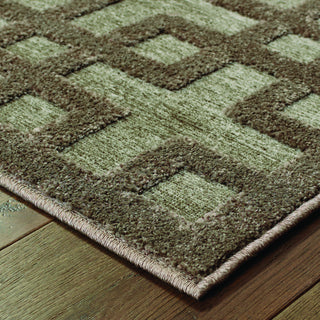 Oriental Weavers Elisa 118N2 Brown/ Grey Area Rug Corner