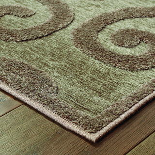 Oriental Weavers Elisa 119N2 Brown/ Grey Area Rug Corner