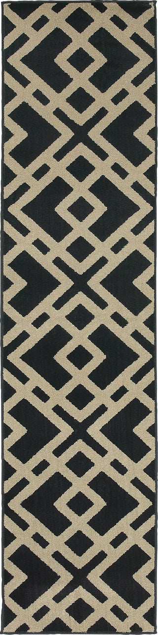 Oriental Weavers Ella 3685H Navy/Beige Area Rug Runner