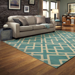 Oriental Weavers Ella 3685M Blue/Beige Area Rug Roomshot