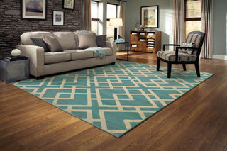 Oriental Weavers Ella 3685M Blue/Beige Area Rug RoomScene Feature