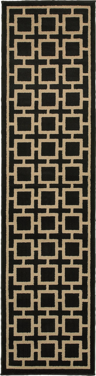 Oriental Weavers Ella 3885C Black/Beige Area Rug Runner