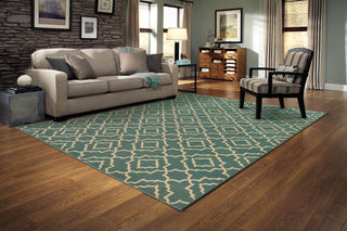 Oriental Weavers Ella 5185A Blue/Beige Area Rug RoomScene Feature