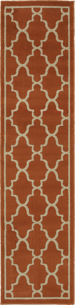 Oriental Weavers Ella 5186R Rust/Beige Area Rug Runner