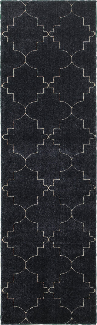 Oriental Weavers Ellerson 5994B Navy/Ivory Area Rug 2'3'' X 7'6'' Runner Image