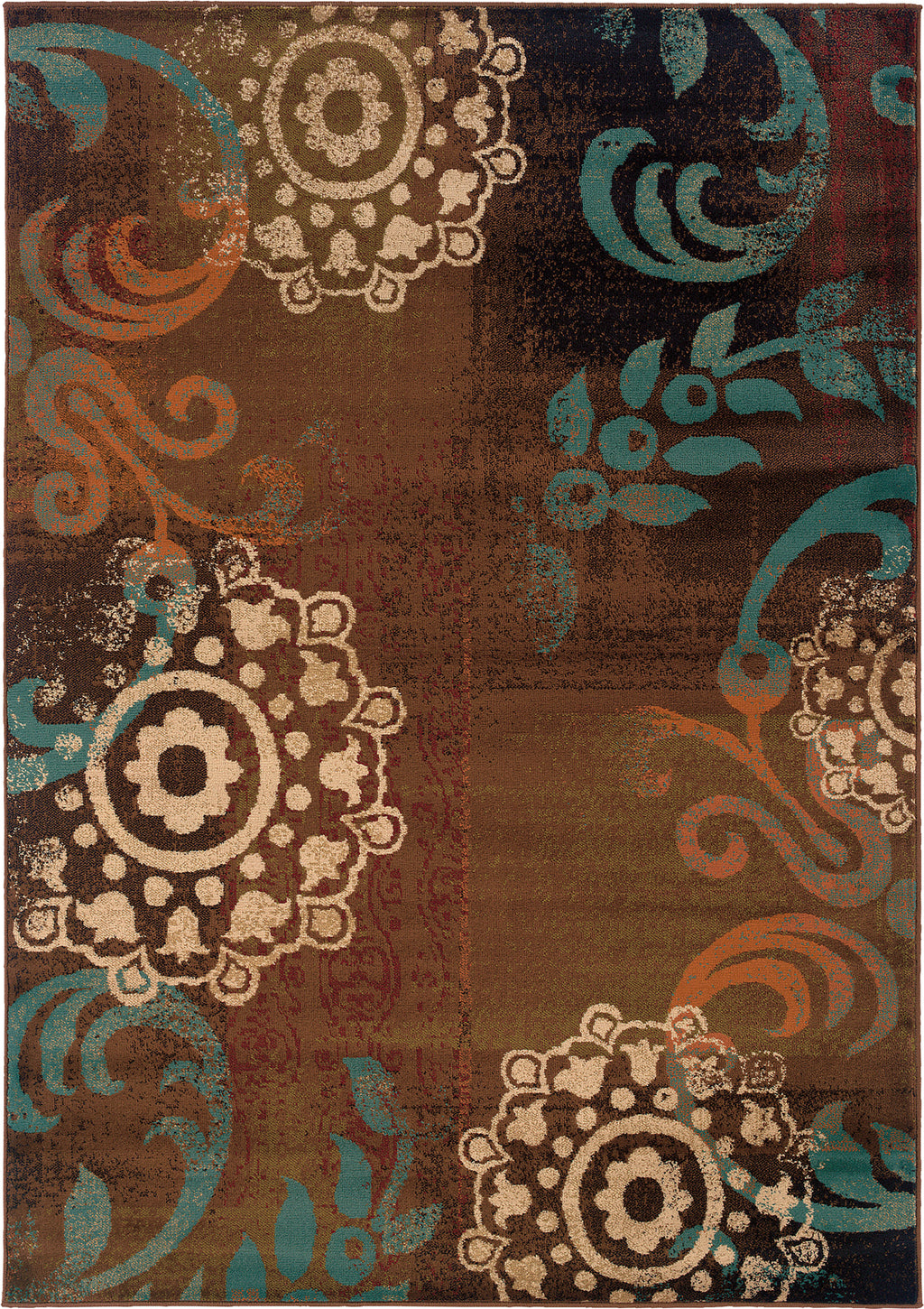 Oriental Weavers Emerson 2822A Brown/Blue Area Rug main image featured