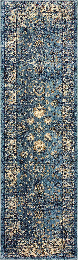 Oriental Weavers Empire 114L4 Blue/ Ivory Area Rug 2'3'' X 7'6'' Runner