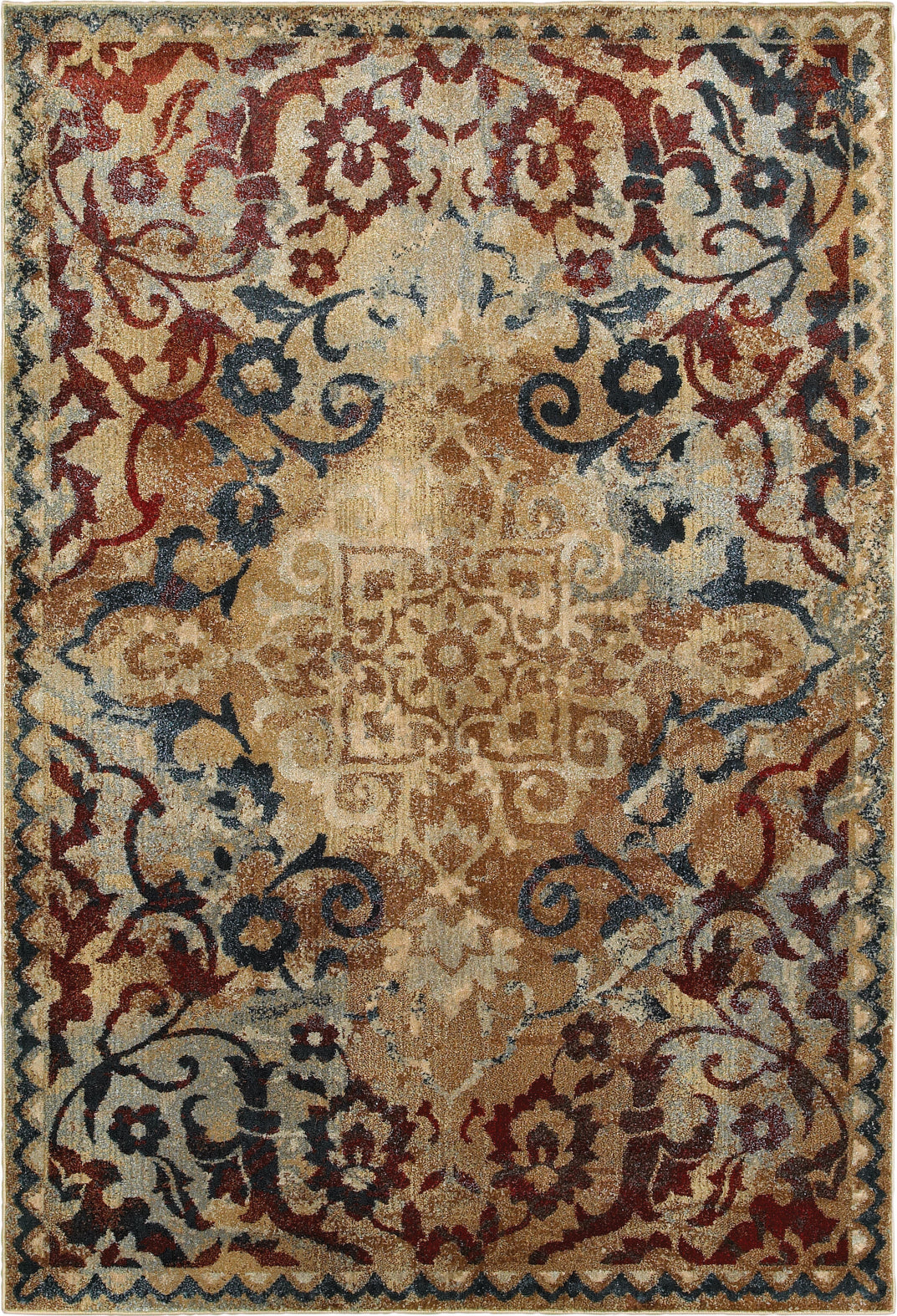 Oriental Weavers Empire 021J4 Gold/ Red Area Rug main image featured