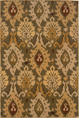 Oriental Weavers Ensley 8020F Green/Gold Area Rug