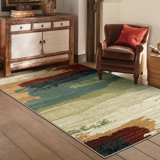 Oriental Weavers Evandale 9849A Beige/Multi Area Rug Lifestyle Image Feature