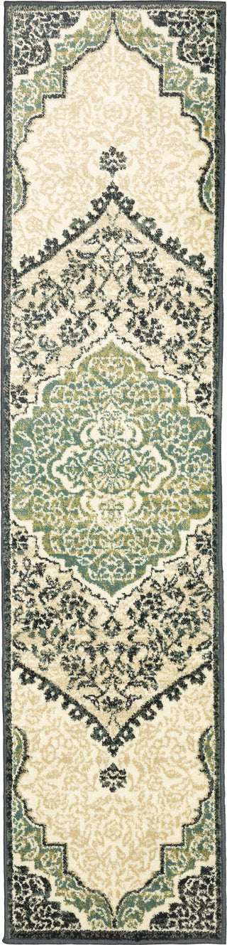 Oriental Weavers Evandale 9850B Ivory/Navy Area Rug Runner Image