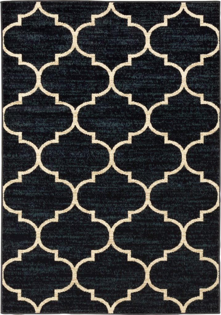 Oriental Weavers Evandale 9853B Navy/Ivory Area Rug main image