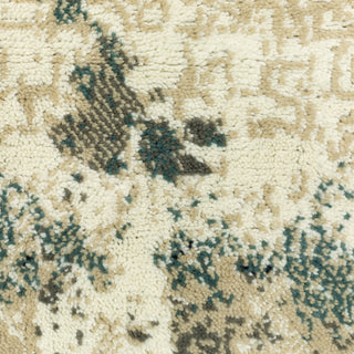 Oriental Weavers Evandale 9854A Beige/Blue Area Rug Close-up Image