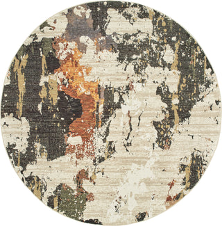 Oriental Weavers Evolution 7770J Beige/ Charcoal Area Rug Round