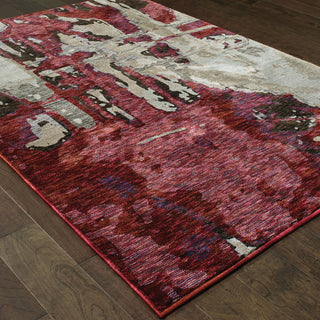 Oriental Weavers Evolution 8028B Red/ Beige Area Rug On Wood