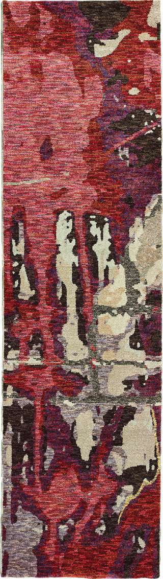 Oriental Weavers Evolution 8028B Red/ Beige Area Rug 2'3'' X 8' Runner