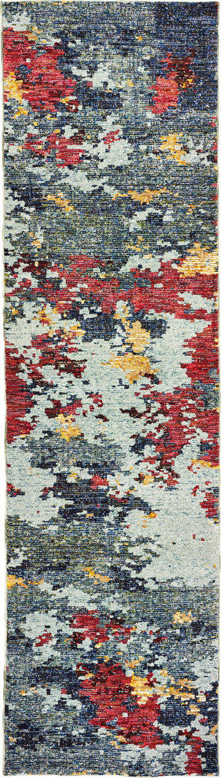 Oriental Weavers Evolution 8036C Blue/ Red Area Rug 2'3'' X 8' Runner