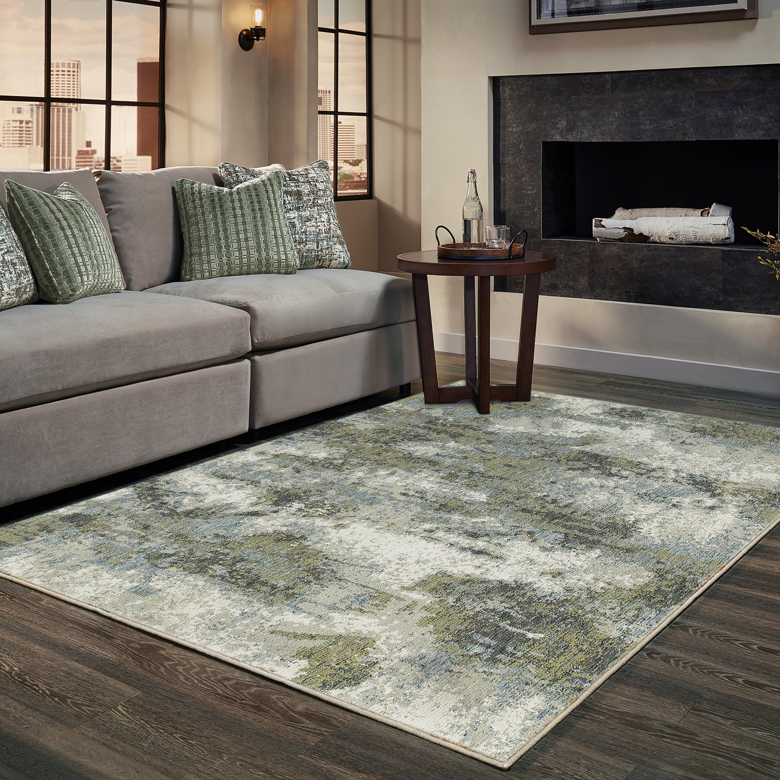 Oriental Weavers Evolution 8039E Blue/ Green Area Rug – Incredible