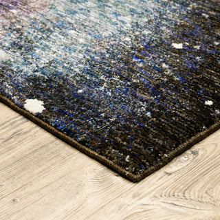 Oriental Weavers Evolution 0958A Midnight/ Purple Area Rug Corner Image