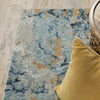Oriental Weavers Evolution 0980A Blue/ Gold Area Rug Corner Featured