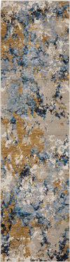 Oriental Weavers Evolution 0980A Blue/ Gold Area Rug Runner Image