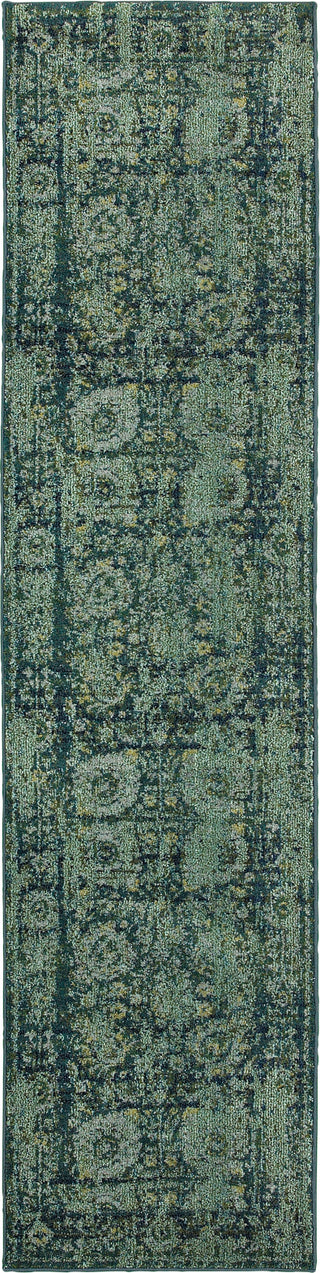 Pantone Universe Expressions 3333G Green/Blue Area Rug Runner