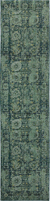 Pantone Universe Expressions 3333G Green/Blue Area Rug Runner