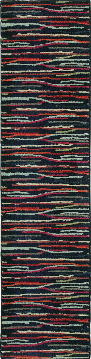 Pantone Universe Expressions 3540H Midnight/Multi Area Rug Runner