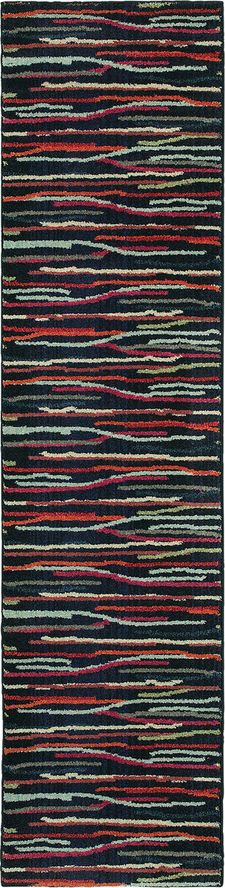 Pantone Universe Expressions 3540H Midnight/Multi Area Rug Runner