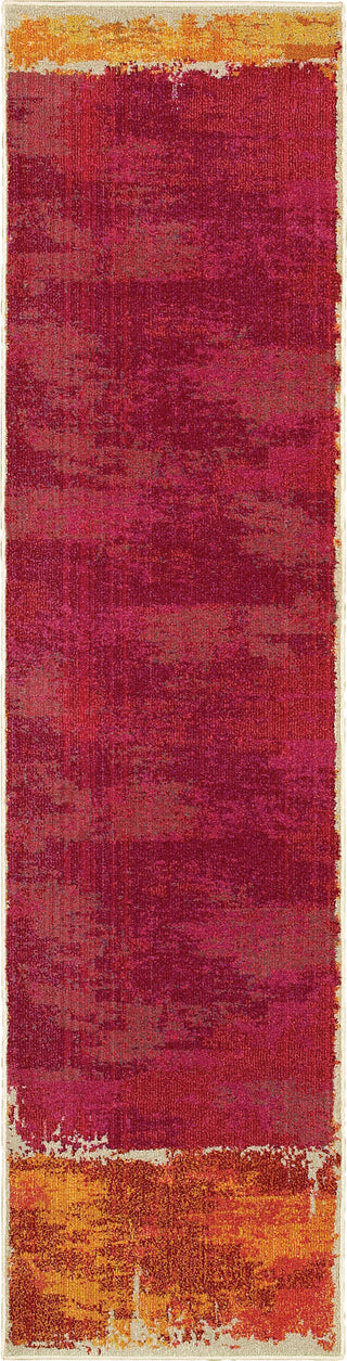 Pantone Universe Expressions 5501R Pink/Orange Area Rug Runner