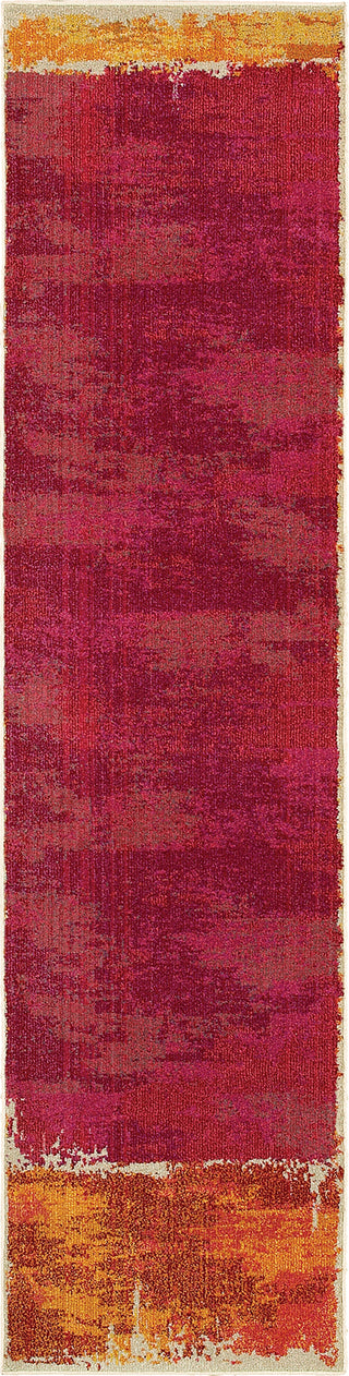 Pantone Universe Expressions 5501R Pink/Orange Area Rug Runner