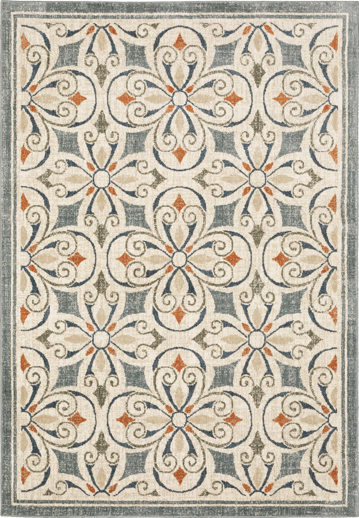 Oriental Weavers Fiona 001Y6 Blue/ Beige Area Rug Main Image