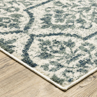 Oriental Weavers Fiona 4929A Ivory/ Blue Area Rug Corner Image