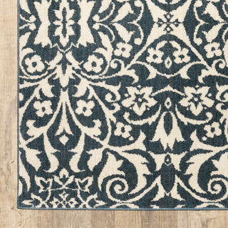 Oriental Weavers Fiona 5501B Blue/ Ivory Area Rug Corner Image