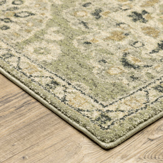 Oriental Weavers Florence 4334E Green/ Ivory Area Rug Corner Image