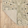 Oriental Weavers Florence 4334E Green/ Ivory Area Rug Backing Image