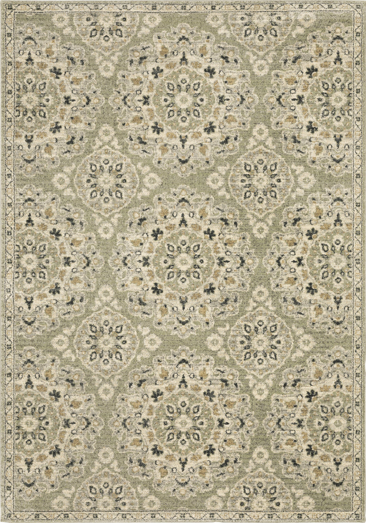 Oriental Weavers Florence 4334E Green/ Ivory Area Rug Main Image