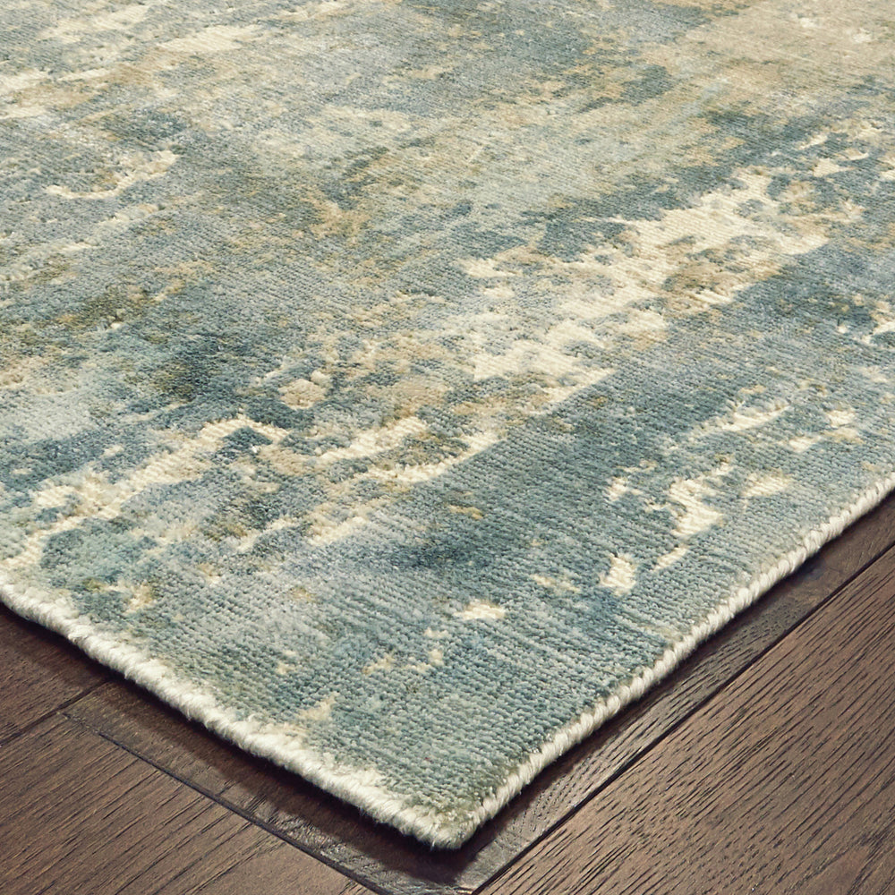 Oriental Weavers Formations 70002 Blue Grey Area Rug Corner Featured