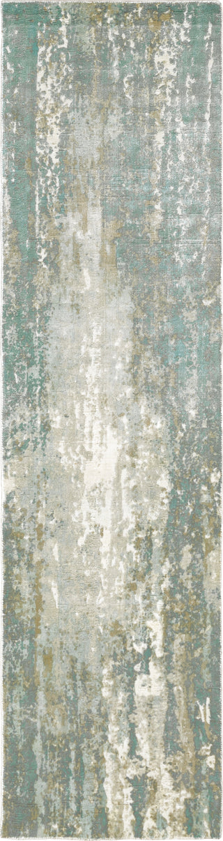 Oriental Weavers Formations 70002 Blue Grey Area Rug Runner Image