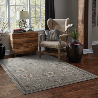 Oriental Weavers Foundry 4923E Grey/ Charcoal Area Rug Roomshot Feature