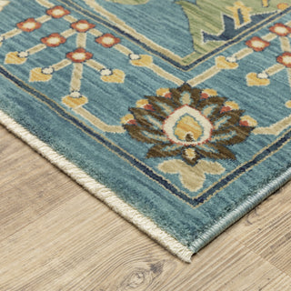 Oriental Weavers Francesca FR01E Blue/Multi Area Rug Corner Image