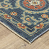 Oriental Weavers Francesca FR11B Blue/Rust Area Rug Corner Image