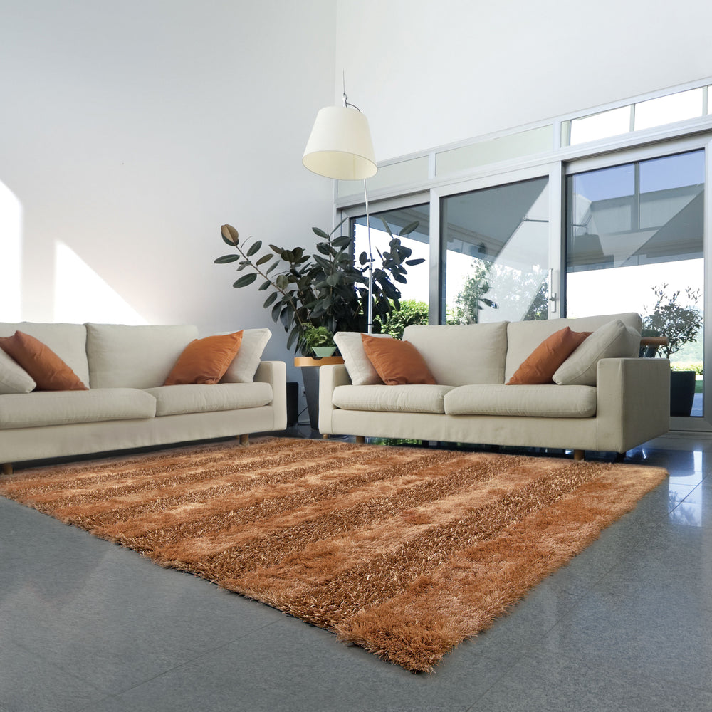 Oriental Weavers Fusion 27205 Gold/Gold Area Rug Roomshot Feature