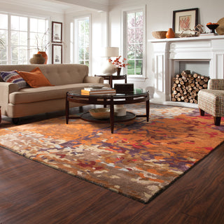 Oriental Weavers Galaxy 21904 Multi/ Orange Area Rug Room Scene Featured