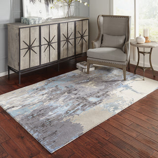 Oriental Weavers Galaxy 21906 Blue/ Grey Area Rug Room Scene Feature