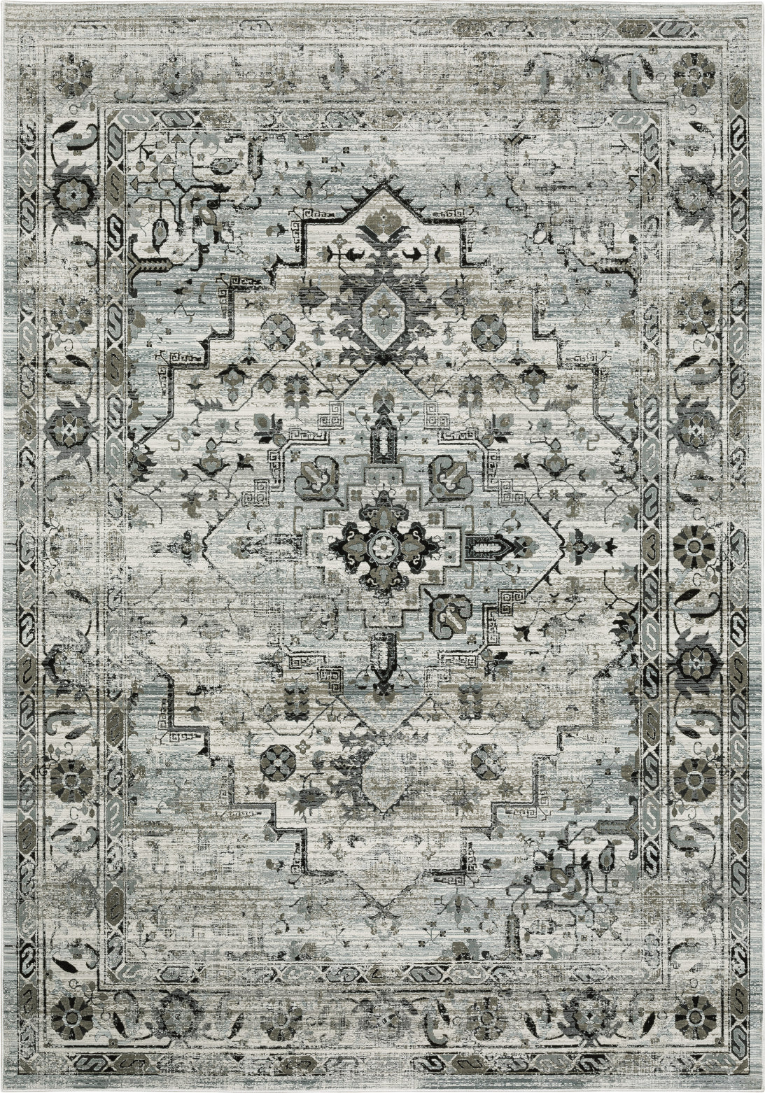 Oriental Weavers Gemini 070N2 Charcoal/Grey Area Rug – Incredible Rugs ...