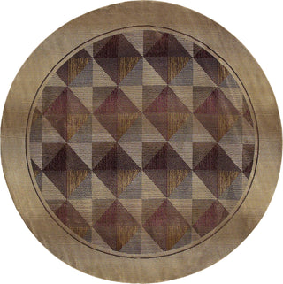 Oriental Weavers Generations 252J1 Beige/Green Area Rug Round